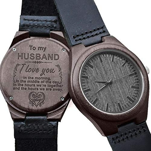 Reloj De Madera Grabado Para Hombre Reloj De Madera Natural 