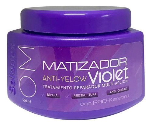 Crema Matizador De Cabello Violeta Salonex 500ml