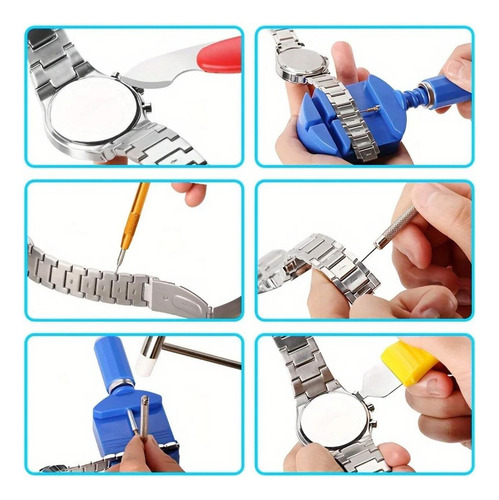 Kit Herramienta Reparacion Reloj Relojero Joyero 147 Piezas