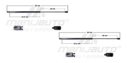 Par Amortiguadores Vidrio Tras Jeep Wrangler 1997 - 2006 Mnj