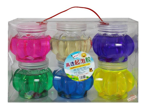 Imagen 1 de 8 de Set 6 Pcs Slime Colores Neon Didactico Niño Mayoreo Mm-012