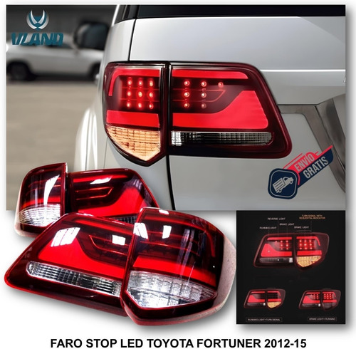 Faros Stop Led Pro Toyota Fortuner 2012-15 Marca Vland