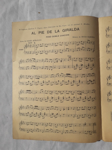 Lote Por 5 Partituras Antigua * Paso Doble * Española (Usado)
