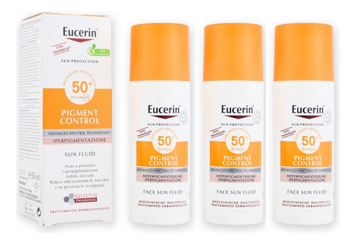 Eucerin Sun Pigment Control 50+ 50ml Pack De 3