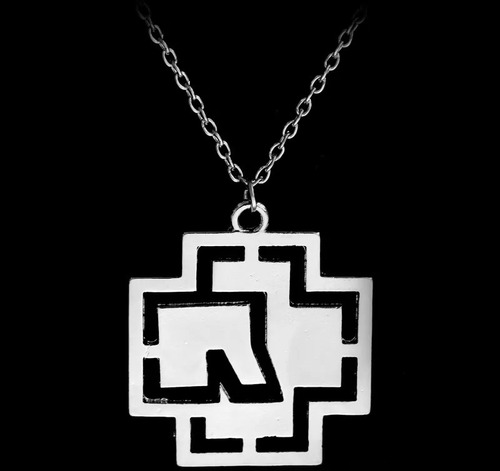 Rammstein - Collar Rock Aesthetic Gotico Metal Punk 01 Color Plateado