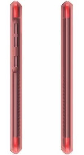 Funda Galaxy A50 Silicona Rosa Transparente Lateral Agarre