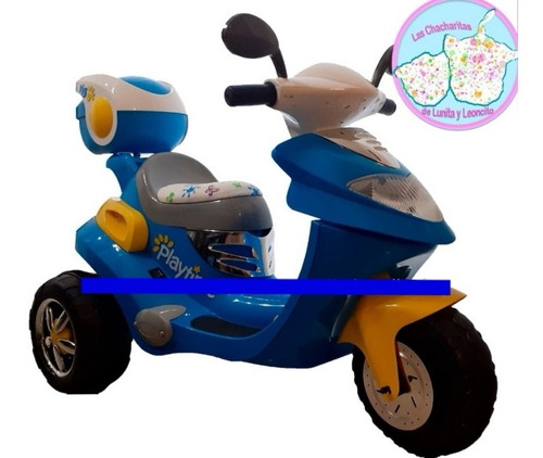 Trimoto Eléctrica Scooter City Azul Prinsel 6v Montable