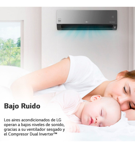 Aire Acondicionado LG Inverter Art Cool 5200w Gris