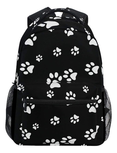 Mochila Escolar Porta Ordenador Y Tablet Huellas De Perro