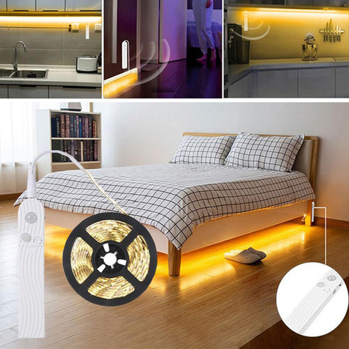 Tira De Luz Led Con Sensor De Movimiento Luces Interiores Co