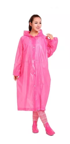 Impermeable de tormenta de cuerpo completo para mujer en color rosa - Capa  de lluvia suelta de ajuste holgado para una protección y comodidad máximas