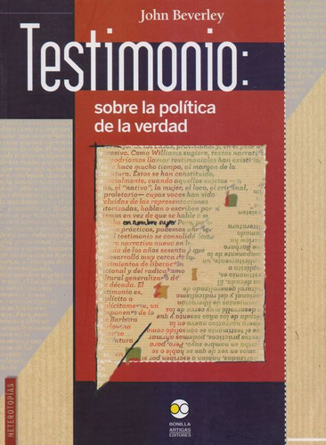 Libro Testimonio Sobre La Politica De La Verdad Lku