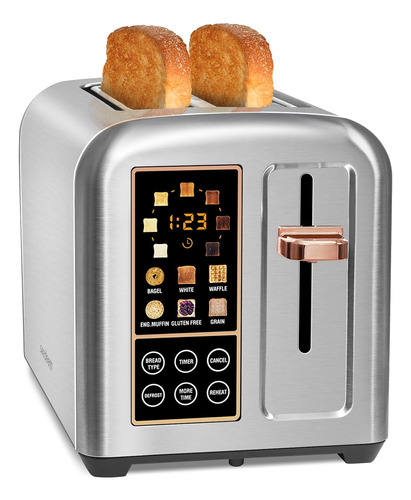 Seedeem Toaster 2 Slice, Stainless Toaster Lcd Display&to...