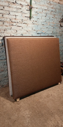 Imagen 2 de 7 de Respaldo De Cama Sommier Tapizados En Lino 160 X 120 Enteros