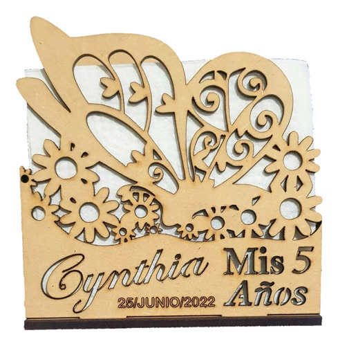 Servilleteros De Mariposa 25pz Personalizados Para Xv Años