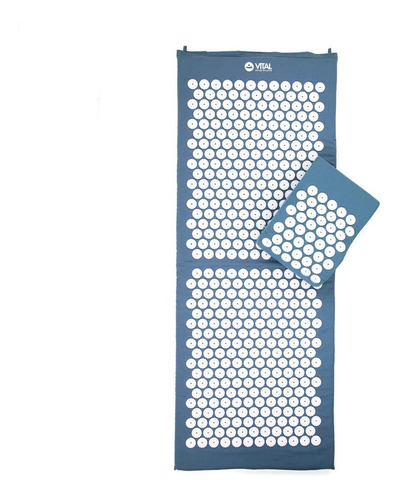 Yogateria Tapete E Almofada Acupressure Acupressão Massagem Cor Azul