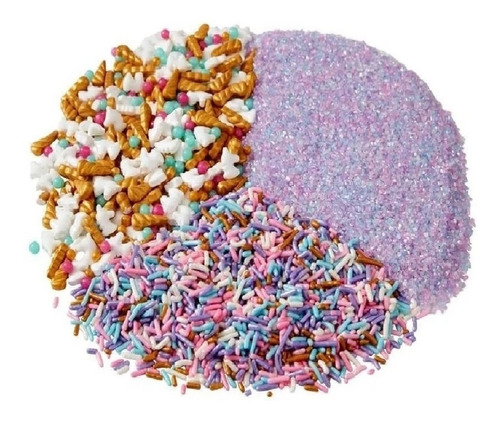 Sprinkles Surtido Unicornio 3 Tipos 220gr Wilton Reposteria