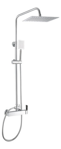 Shower Door 80x80 Curvo Transparente Columna Rectangular