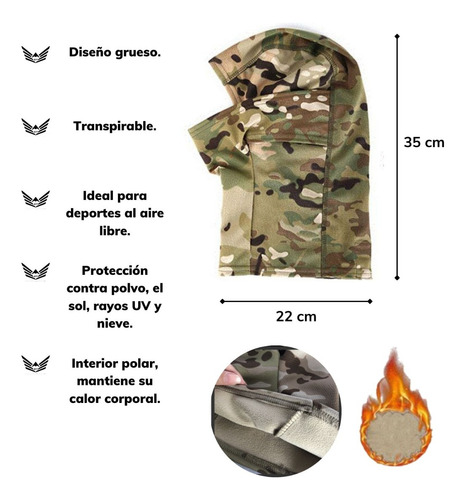 Balaclava Pasamontaña Térmico Lana Grueso