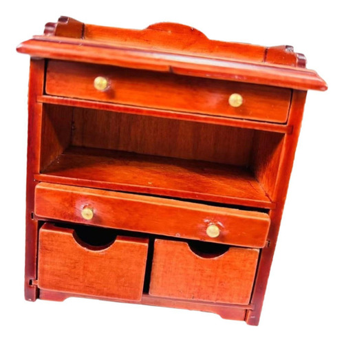 Gabinete De Cajón De La Noche De La Casa De Muñecas A Rojo