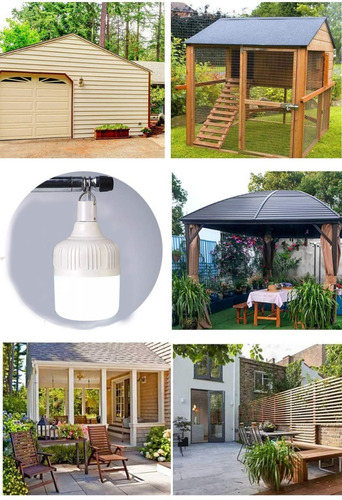 Imagen 7 de 10 de Foco Lampara Camping Pesca Portátil Carga Solar O Usb 6-8hs