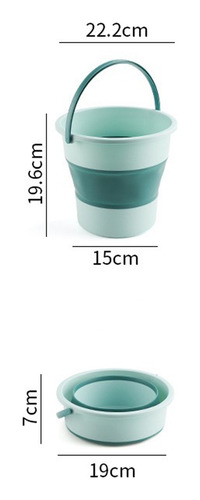 Balde Portátil De Silicona 4.6l | Plegable | Fácil De Tran