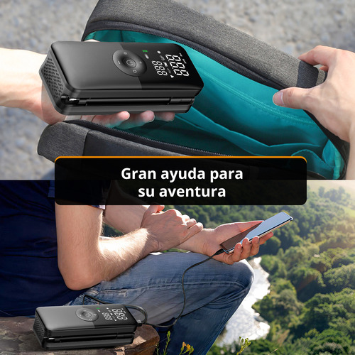 Compressor Portátil Para Pneu 30l Min Com Luz Led