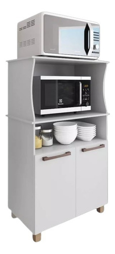 Balcão Para Forno/micro-ondas Lucca Cor Branco