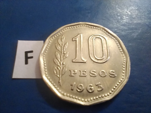 10 Pesos Moneda Del Resero Año 1963 Con Cajita Argentina (Usado)