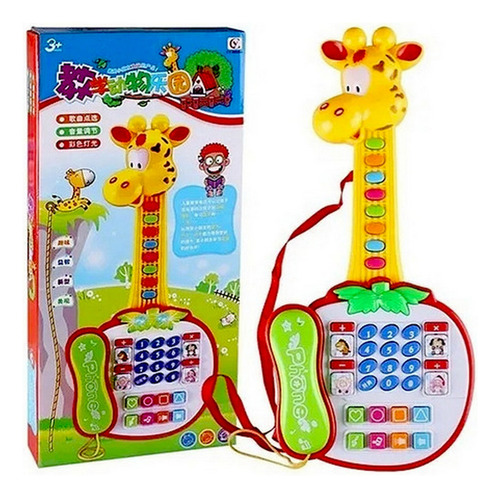 Teléfono Celular Juguete Musical Jirafa Guitarra +bateria