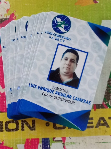 Credencial De Pvc A Todo Color Ambos Lados
