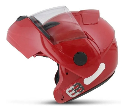 Capacete Articulado Ebf New E8 Robocop Escamoteável + Cores Cor Vermelho Solid Tamanho do capacete 56