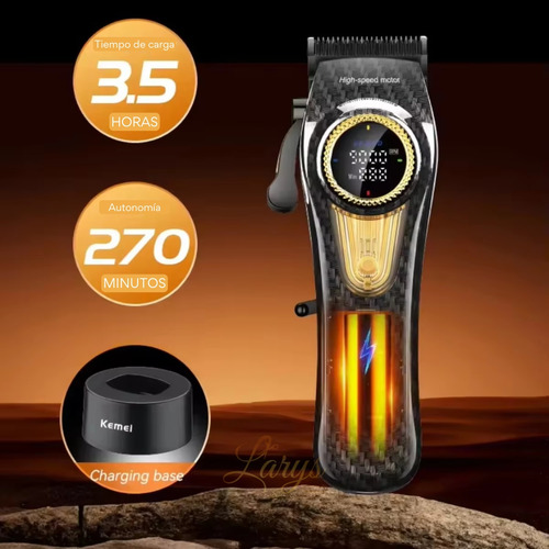 Máquina De Corte Inalámbrico Kemei Km-2242 Negra 220v