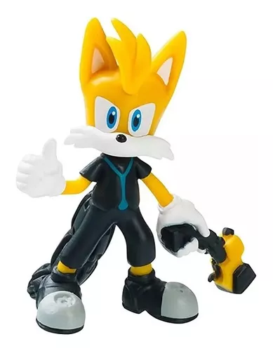 Boneco Tails Roupa Preta Sonic Prime Toyng 50522