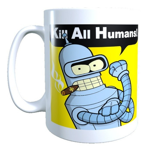 Tazón Taza Diseño Bender Futurama 320 Cc 