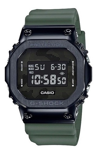 Relógio Casio G-shock Masculino Gm-5600b-3dr Cor da correia Preto Cor do bisel Preto Cor do fundo Verde-escuro