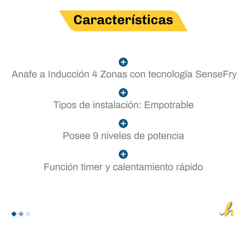 Imagen 2 de 10 de Anafe Electrolux Ie6sf A Inducción 4 Zonas Con Sense Fry Lh