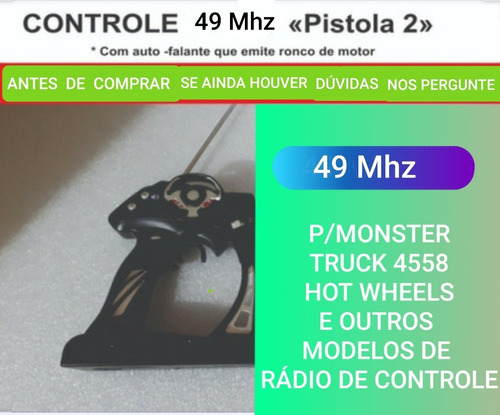 Monster Truck 4558-hot Wheels - Só O Controle Original 49mhz