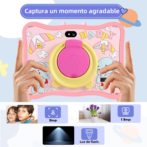 E13 Tablet Para Niños 7''android 12 6gb+128gb Con Funda Wifi