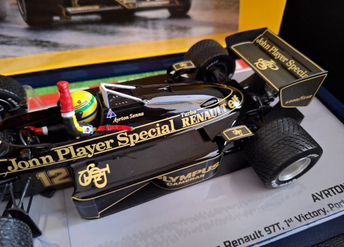 F1 Lotus 97t Gp Portugal Ayrton Senna 1st 1/18 Minichamps Preto