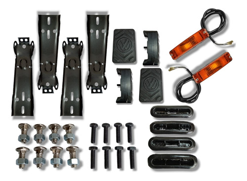 Kit Bracks Defensa Tornillos Cuartos Gomas Topes Vocho 2000