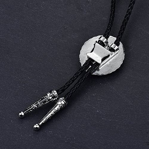 - Colar De Couro De Cowboy Bolo American Lariat Rodeo