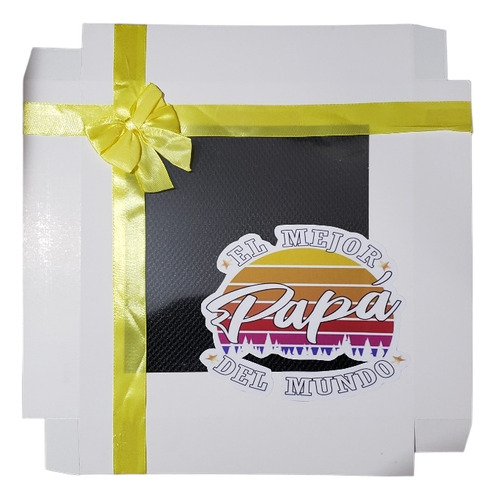 Caja De Cartón Forrado Para Regalo Para Papá, Varios Diseños