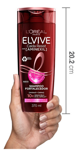 Shampoo Fortalecedor Elvive Caida Resist Con Aminexil 370 Ml