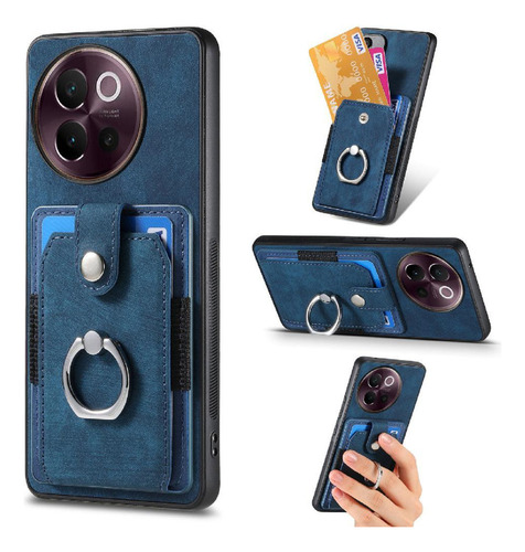 Funda Para Vivo V40 Lite Crad Ranura Soporte Magnético Para