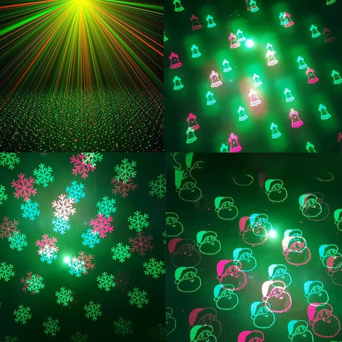 Láser Luz De Dj Proyector Fiesta Movimiento Figuras Navideño