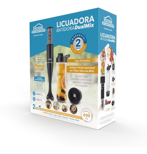 Imagen 4 de 4 de Licuadora Batidora Inmersion Home Elements Dualmix