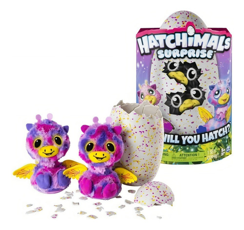 Huevo Interactivo Hatchimals Surprise Gemelos Color Rosa
