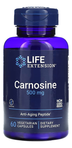 Suplemento antienvejecimiento de 500 mg de carnosina Life Extension