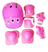 Comprar Kit Proteção Infantil Capacete Patins Skate Bicicleta Acessórios Menina Rosa Importway Bw-106RS
